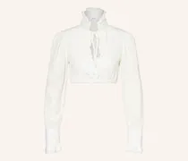 Dirndlbluse Mt Rüschen weiss