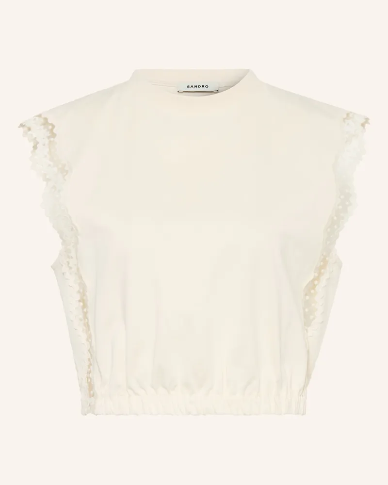 Sandro Top weiss Ecru