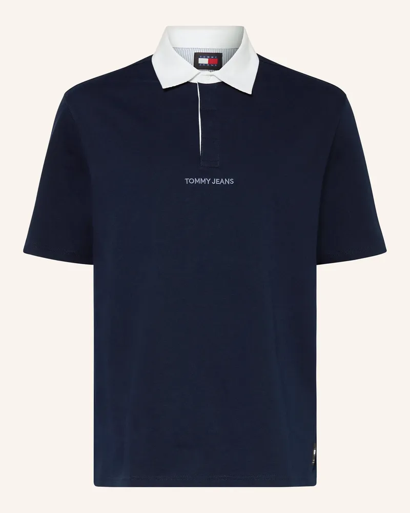 Tommy Hilfiger Jersey-Poloshirt Oversized Fit Dunkelblau