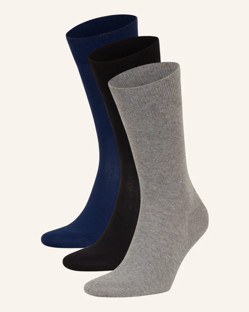 Falke 3er-Pack Strümpfe Family grau 0010