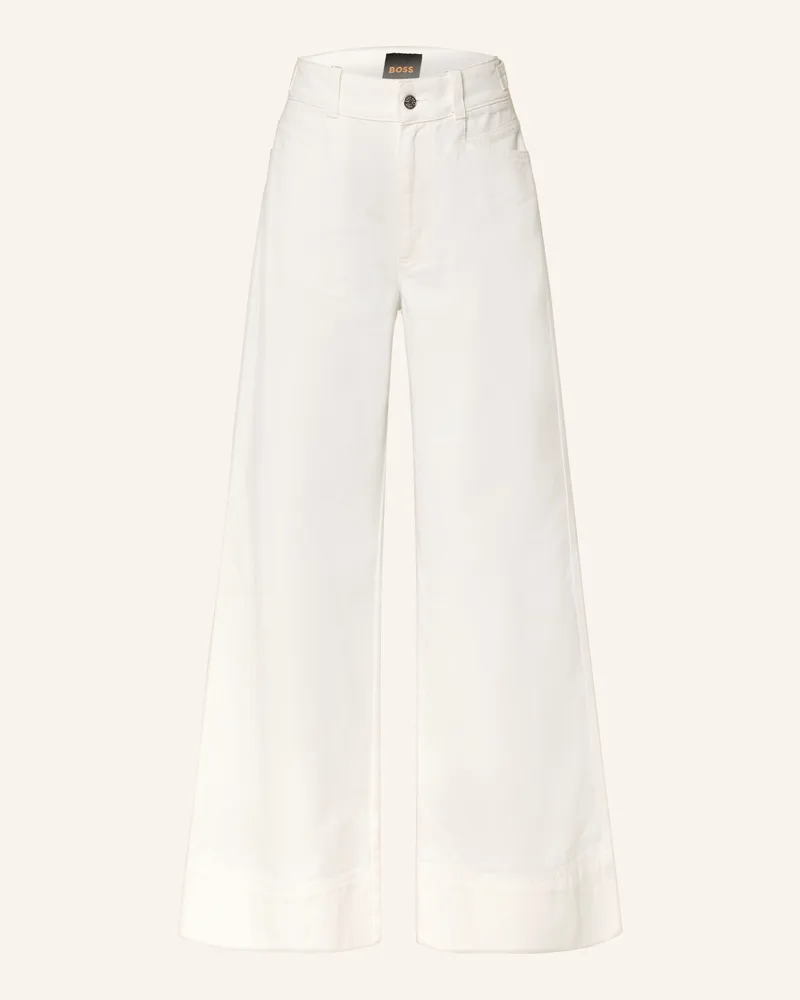 HUGO BOSS Jeans-Culotte TALASHEA Weiss