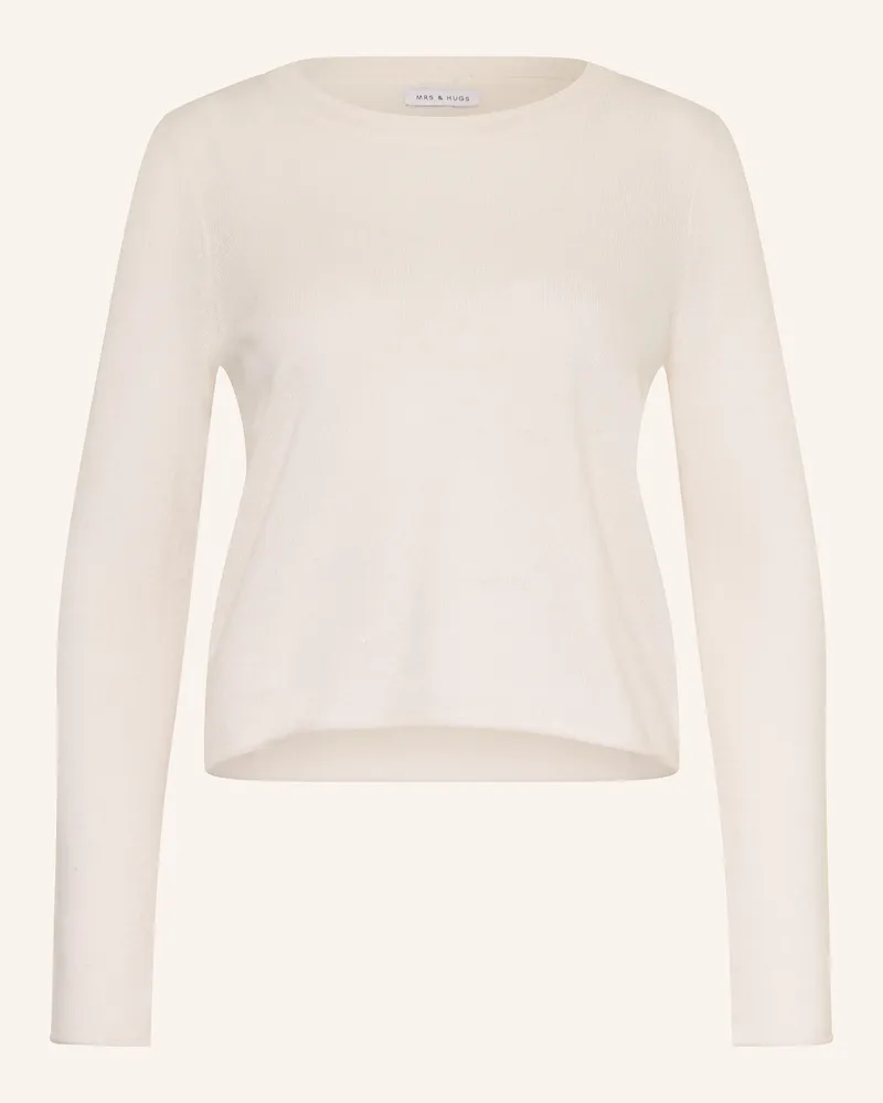 Mrs & HUGS Cashmere-Pullover Ecru