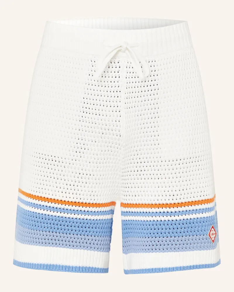 Casablanca Paris Strickshorts Relaxed Fit weiss Ecru