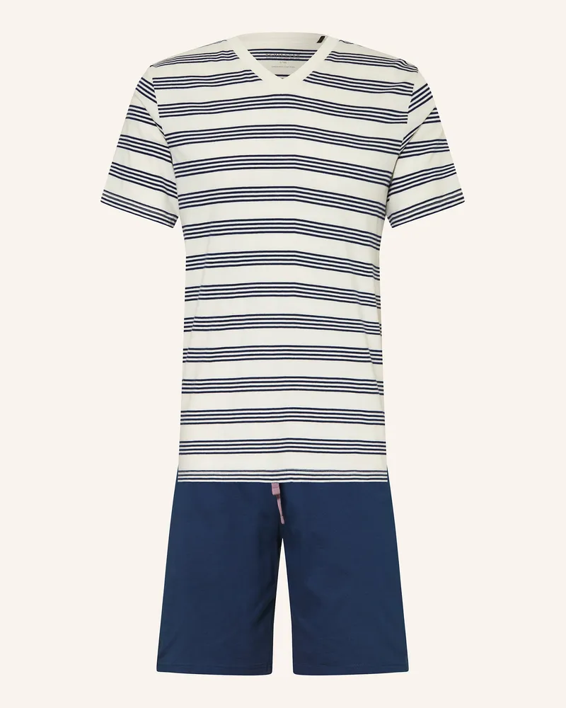 Schiesser Shorty-Schlafanzug CASUAL NIGHTWEAR Dunkelblau