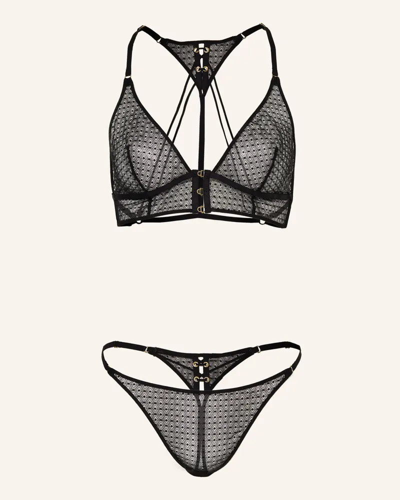 Aubade Set SECRET LANGUAGE: Triangel-BH und String Schwarz