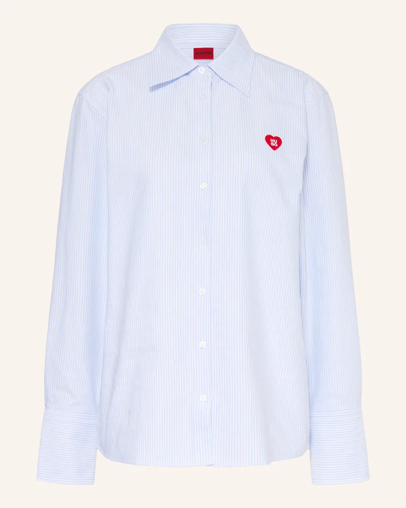 HUGO BOSS Hemdbluse ERSELIA Hellblau