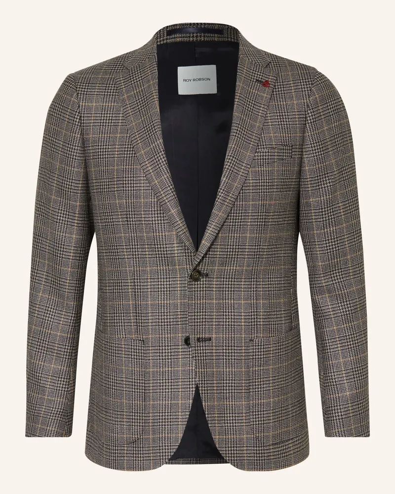 Roy Robson Sakko Slim Fit braun Dunkelblau