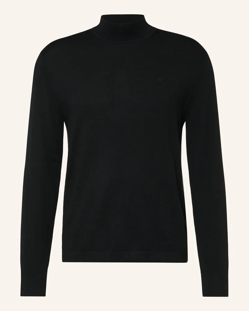 Calvin Klein Pullover Aus Merinowolle schwarz Schwarz