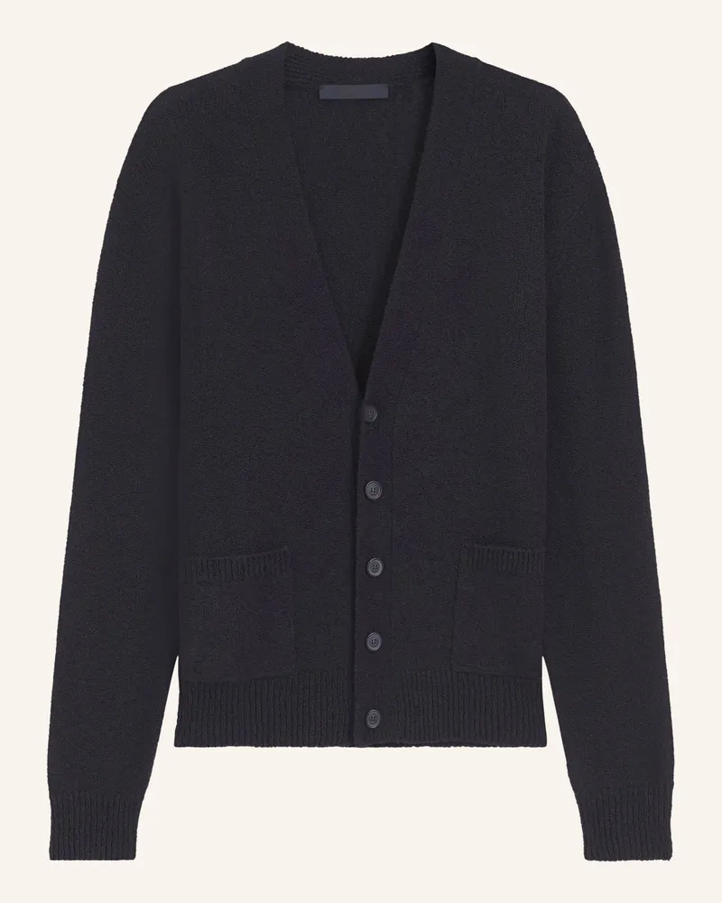 HUGO BOSS Strickjacke Nivo blau Dunkelblau