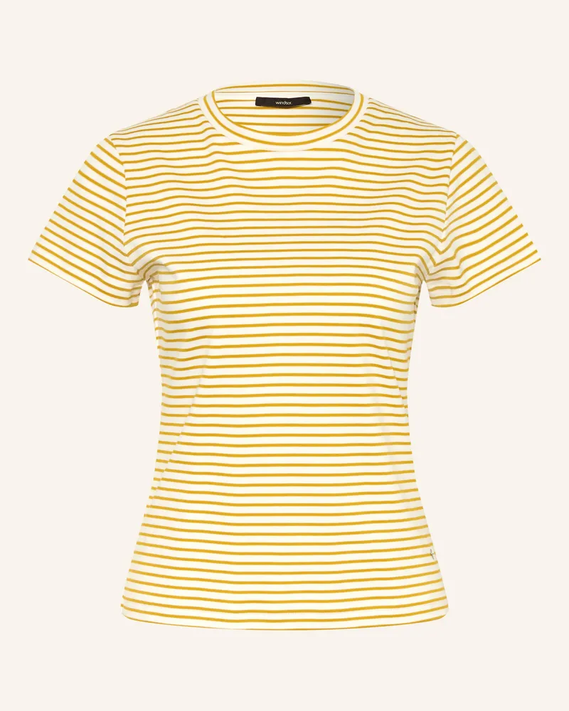 windsor. T-Shirt gelb Weiss