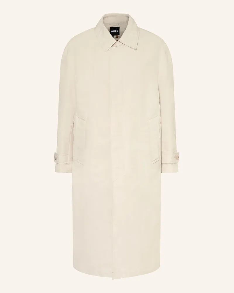 HUGO BOSS Mantel Colin weiss Hellbraun