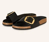 Pantoletten Madrid Big Buckle schwarz