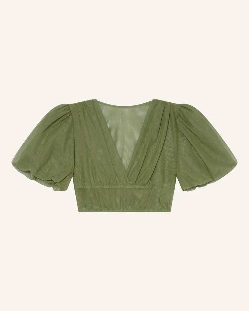 Johann & Johanna Dirndlbluse aus Mesh Oliv