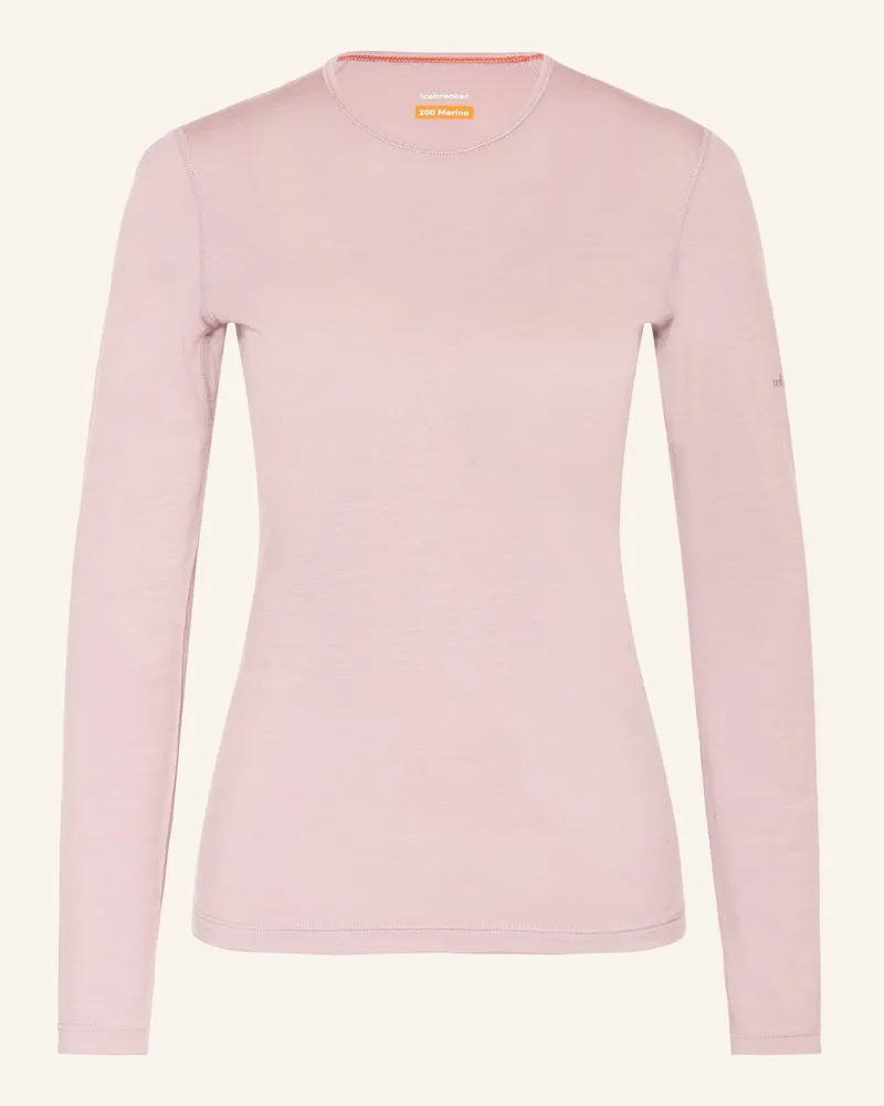 Icebreaker Funktionswäsche-Shirt 200 Oasis Aus Merinowolle beige Rosé