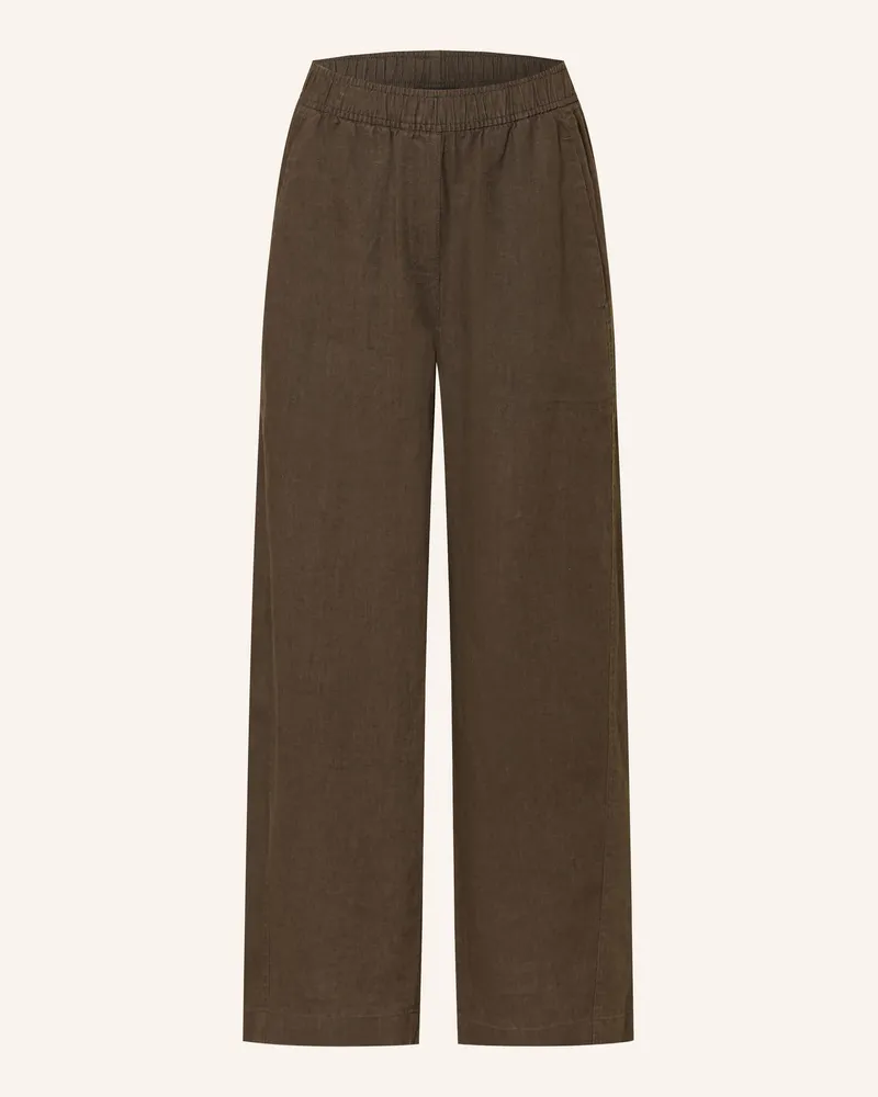 OPUS 7/8-Hose Myha Aus Leinen gruen Khaki