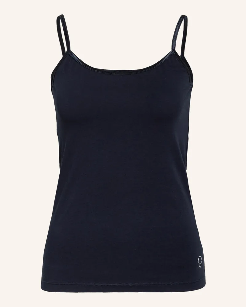 Boviva Top Mit Schmucksteinbesatz blau Dunkelblau