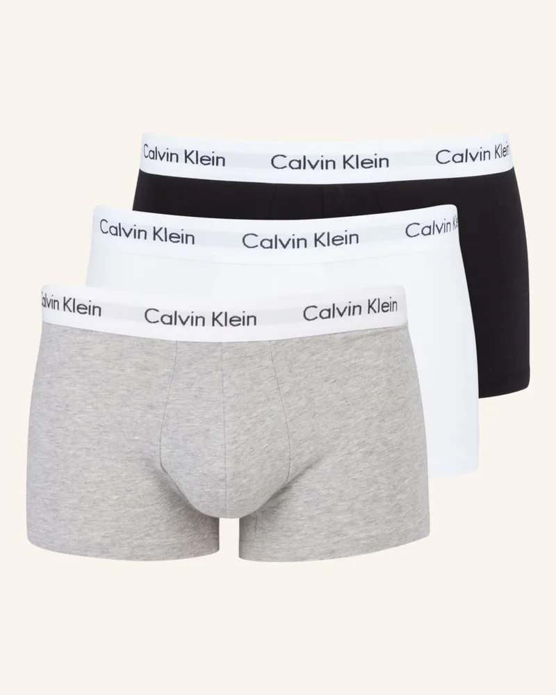 Calvin Klein 3er-Pack Boxershorts Cotton Stretch weiss Grau