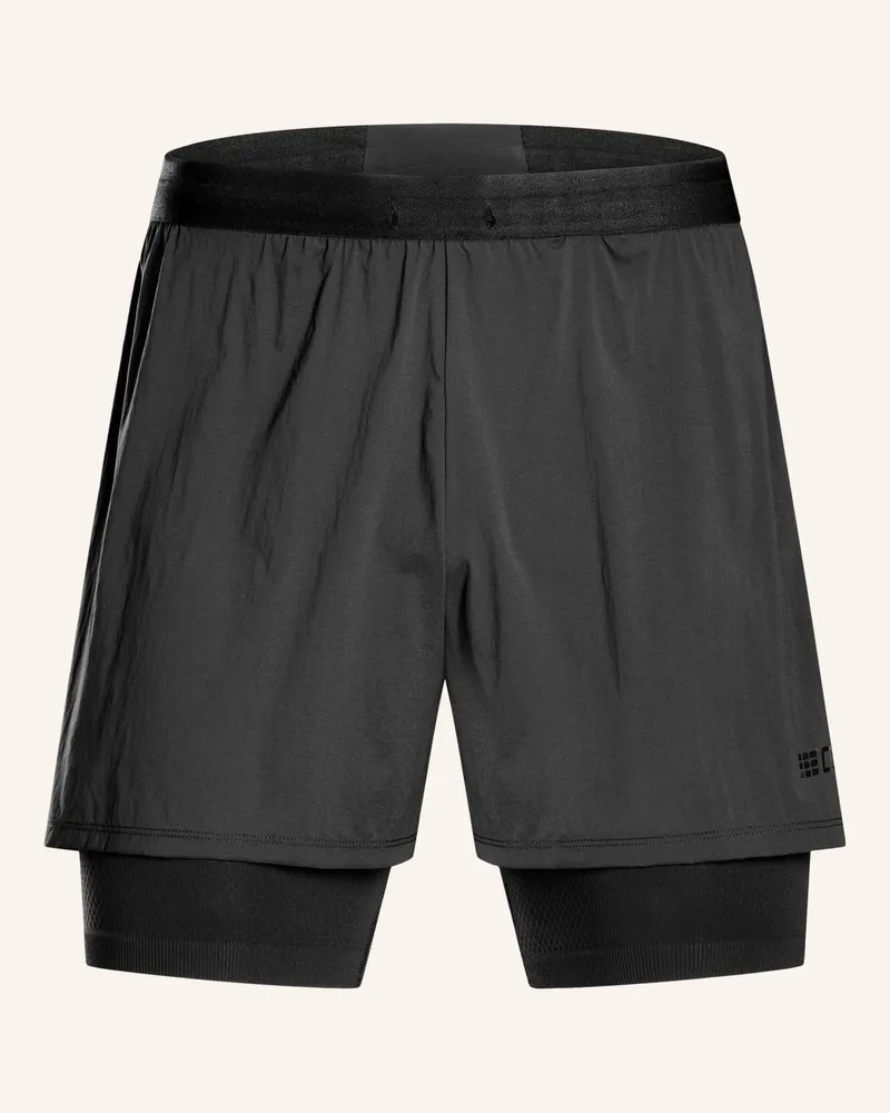 CEP 2-In-1 Laufshorts Ultralight schwarz Schwarz