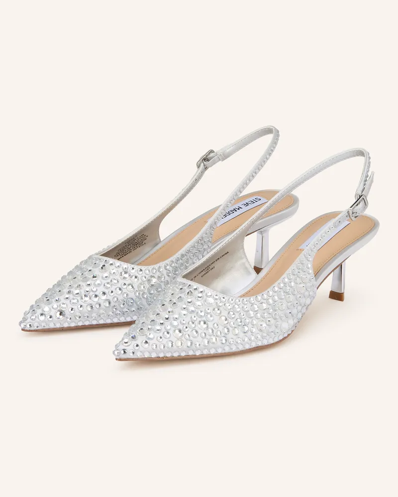 Steve Madden Slingpumps KORRA mit Schmucksteinen Silber