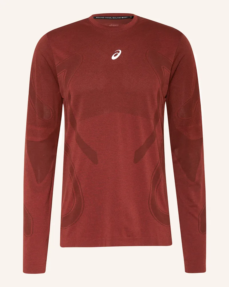 Asics Laufshirt Road Seamless Ls rot Dunkelrot