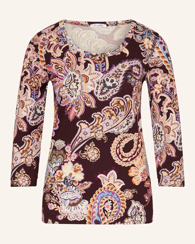Efixelle Shirt Mit 3/4-Arm rot Dunkellila