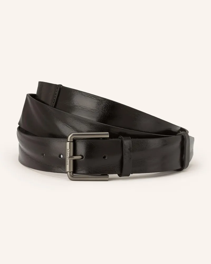 Max Mara Ledergürtel BUCKLE40XLONG Schwarz