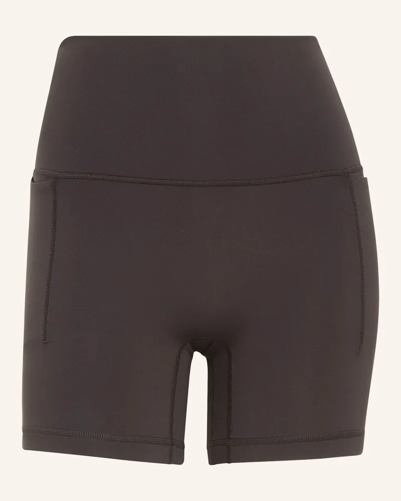 adidas 3-STREIFEN STUDIO ALL ME BOOTY SHORT LEGGINGS Braun