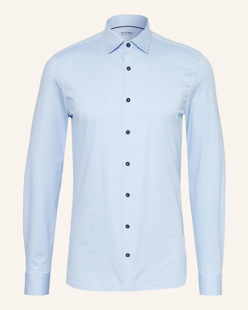 Olymp Jerseyhemd No. Six 24/Seven Super Slim blau Hellblau