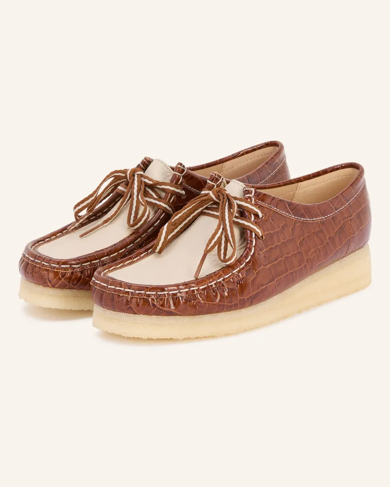 Clarks Schnürer WALLABEE Braun