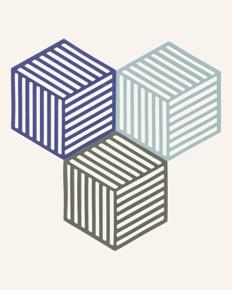 Zone Denmark 3er-Set Untersetzer HEXAGON Dunkelblau