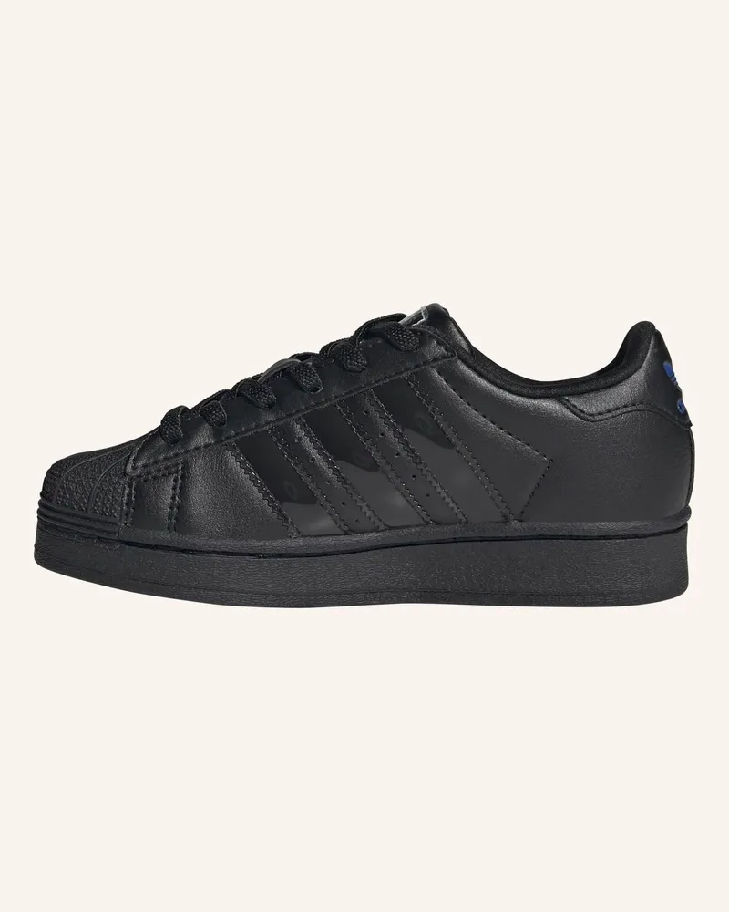 adidas Adidas Superstar Led Lights Schuhe Mit Komfortverschluss Und Elastischen Schnürsenkeln Für Kinder schwarz Schwarz