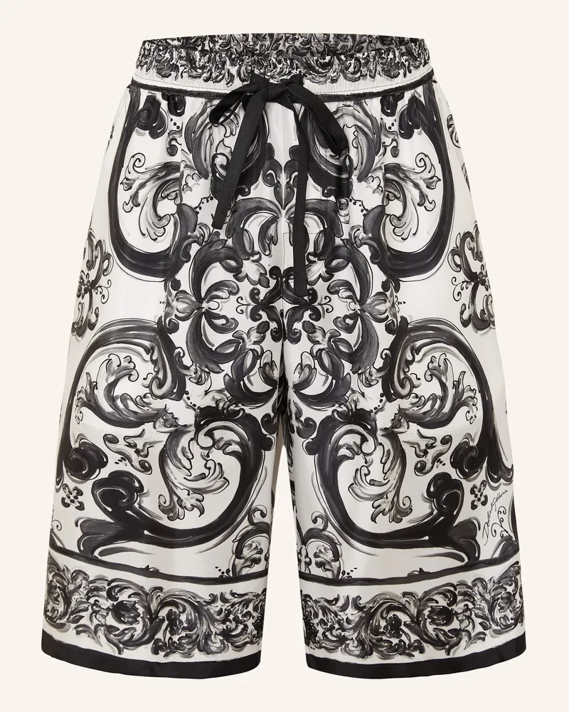 Dolce & Gabbana Seidenshorts schwarz Schwarz