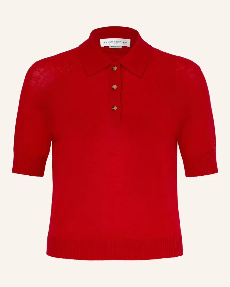 Victoria Beckham Strick-Poloshirt rot Rot