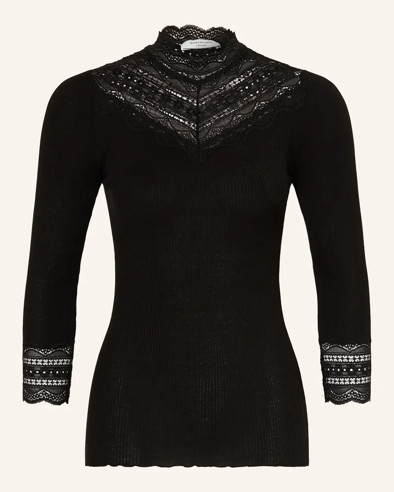 Rosemunde Longsleeve Benita Mit Seide Und 3/4-Arm schwarz Schwarz