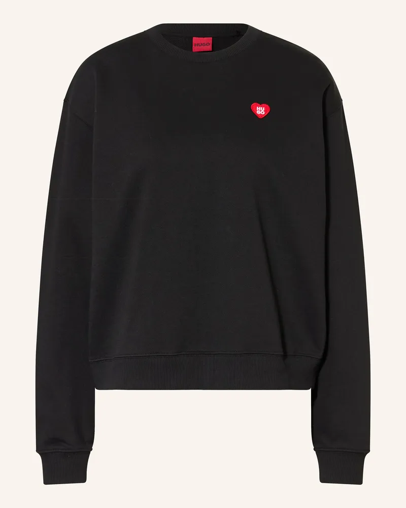 HUGO BOSS Sweatshirt DEROXINA Schwarz
