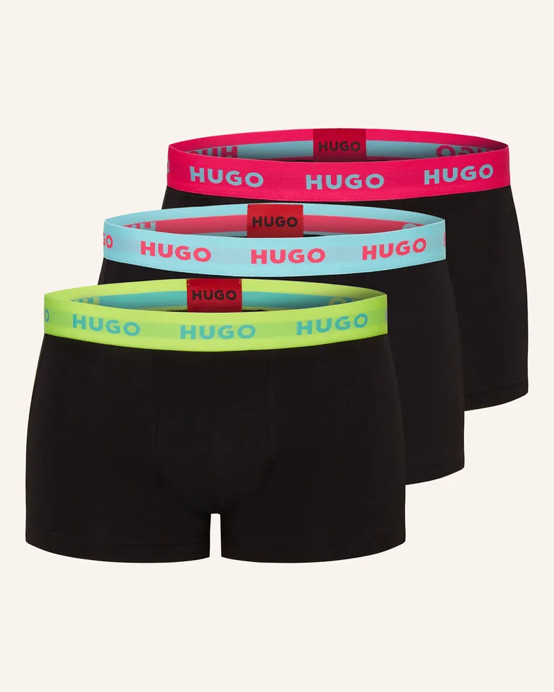 HUGO BOSS 3er-Pack Boxershorts Schwarz