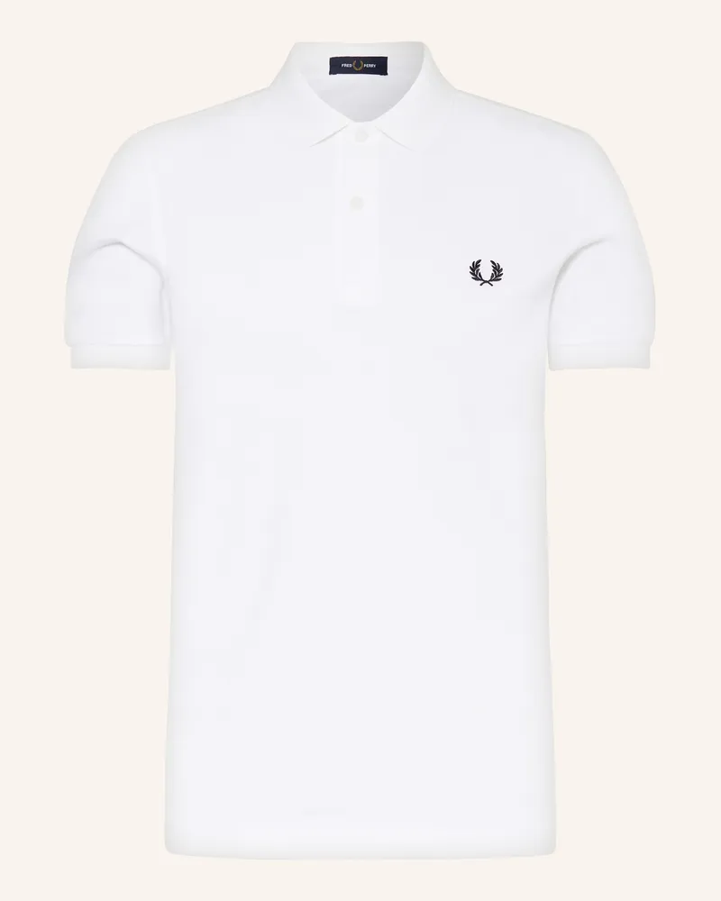 Fred Perry Piqué-Poloshirt Weiss