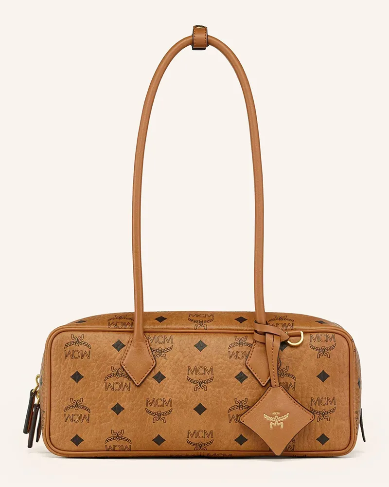 MCM Schultertasche AREN Cognac