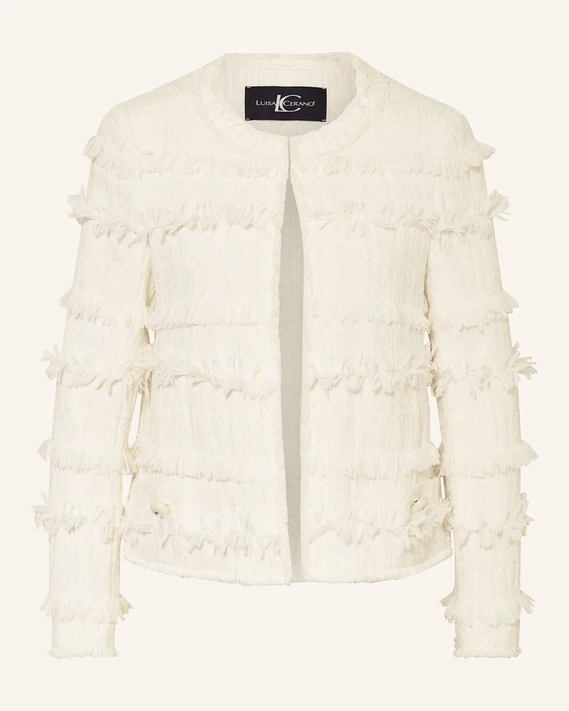 Luisa Cerano Kastenjacke aus Tweed Weiss