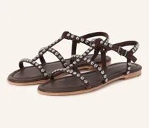 Sandalen Carly Mit Nieten braun