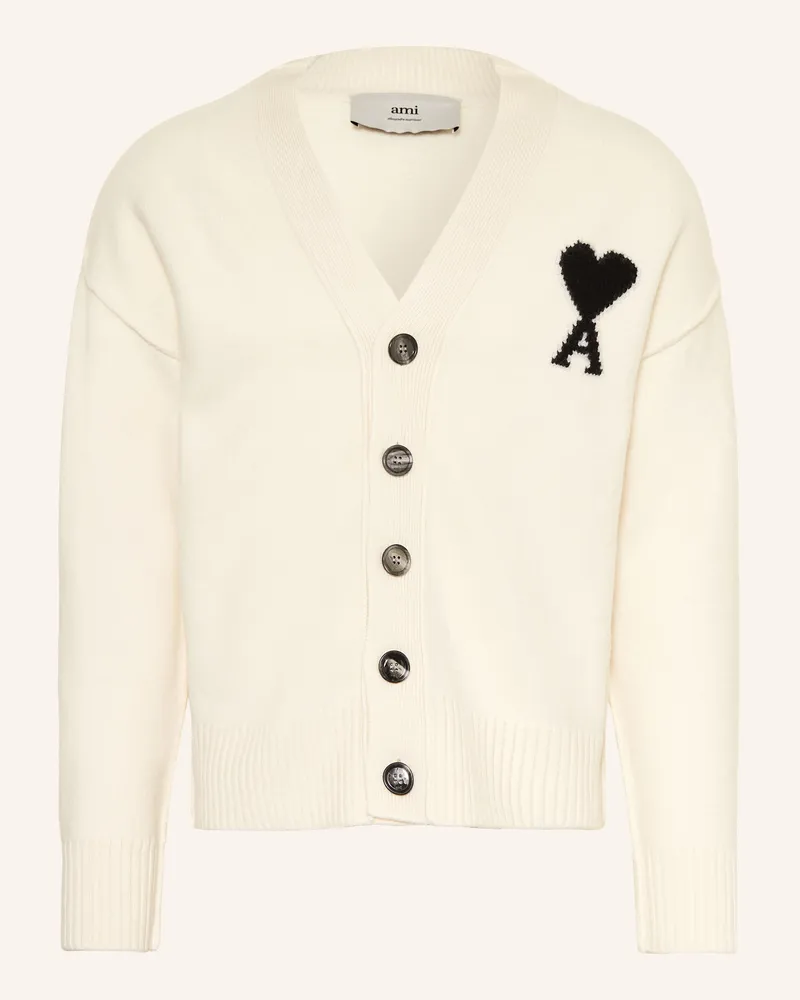 AMI Paris Strickjacke Ecru