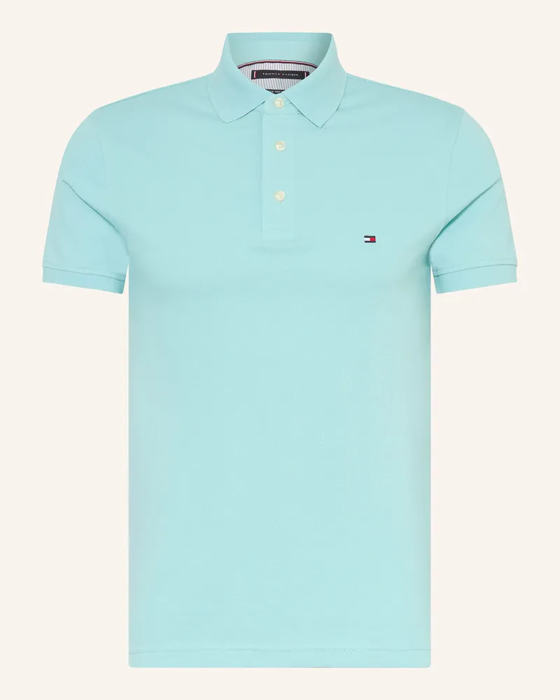 Tommy Hilfiger Piqué-Poloshirt Slim Fit Türkis
