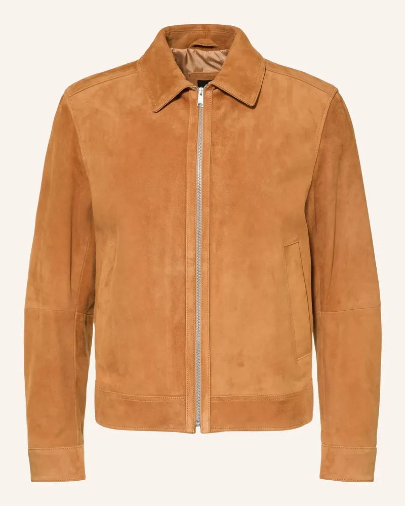 HUGO BOSS Lederjacke Malbano beige Beige