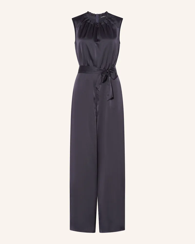 COMMA Satin-Jumpsuit Dunkelblau