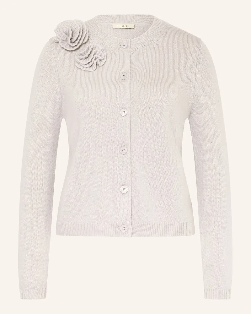 lilienfels Strickjacke mit Cashmere Hellgrau