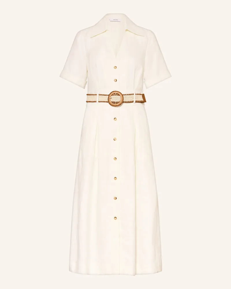Reiss Leinenkleid ANNIE Ecru