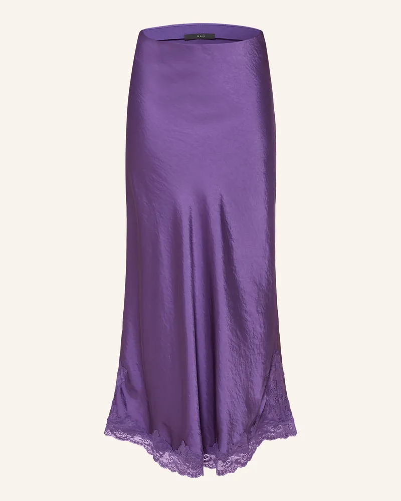 Oui  Satinrock Mit Spitze lila Lila