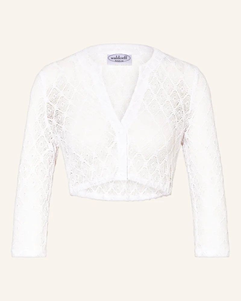 WALDORFF Dirndlbluse Aus Spitze Mit 3/4-Arm weiss Weiss