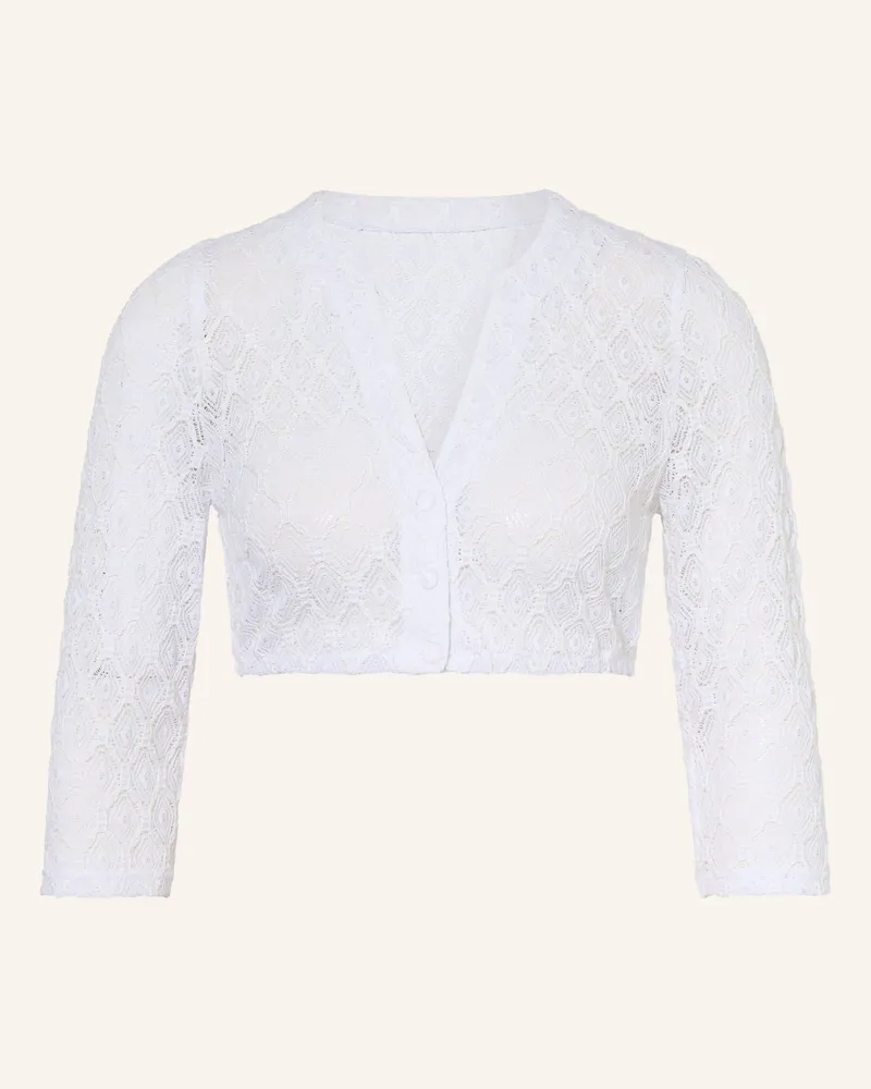WALDORFF Dirndlbluse Aus Spitze Mit 3/4-Arm weiss Weiss