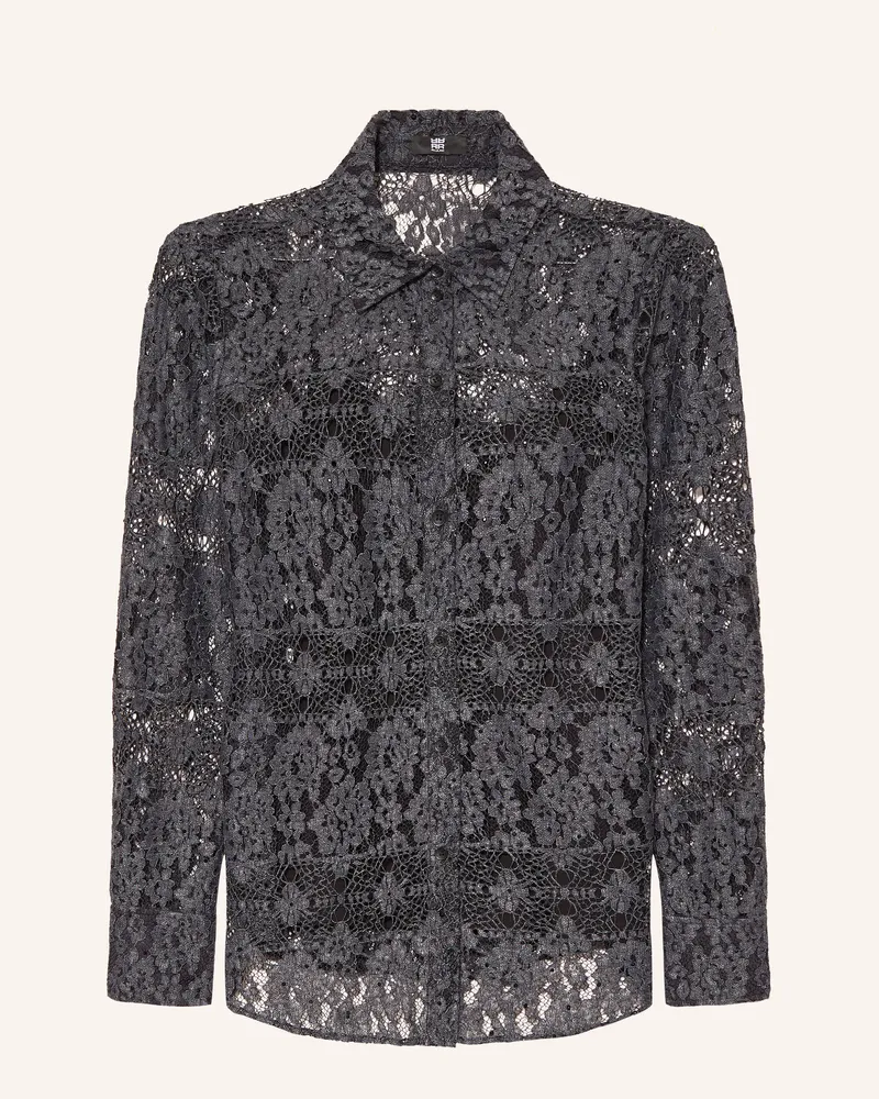 Riani Spitzenbluse Mit Abnehmbarer Schluppe grau Taupe
